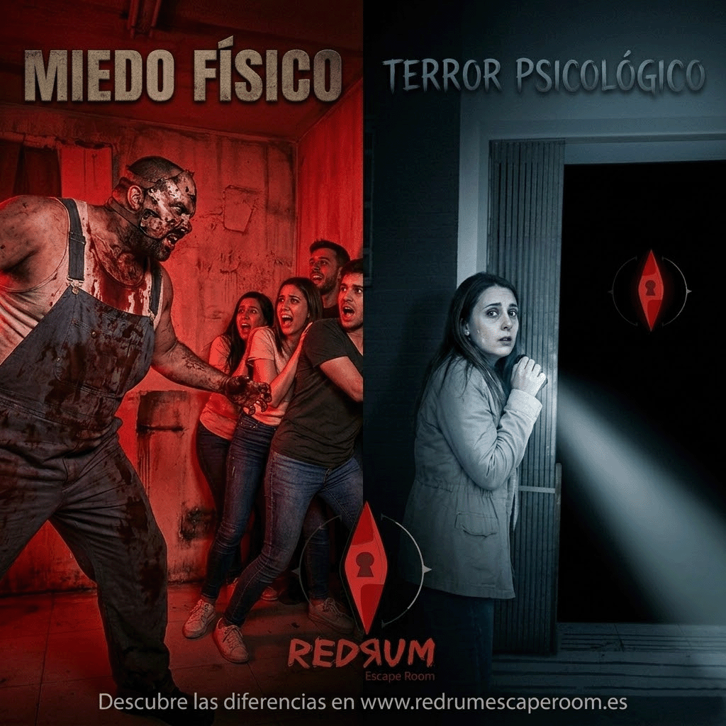 Diferencias entre miedo o terror psicológico en un escape room - redrumescaperoom.es