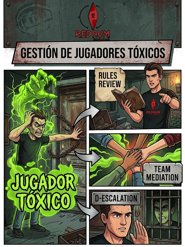 jugadores Tóxicos en Escape Room - redrumescaperoom.es